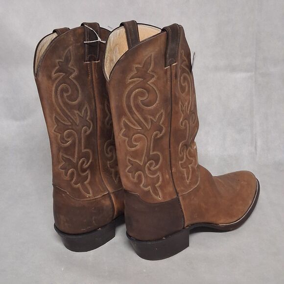 Justin Buck Bay Apache Cowboy Boots Brown 12 E Model 2253 New - CONDITION ISSUES main image 5